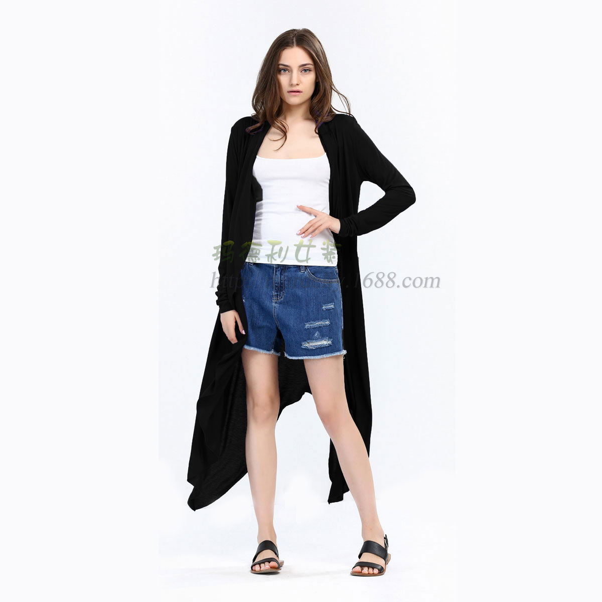 SZ60003-1-2 Модные женские длинные кардиганы вязаные свитера для женщин